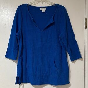 Liz Claiborne Royal Blue V-Neck Tunic